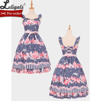 The Peach ~ Sweet Printed Princess Casual Lolita JSK Dress by Magic Tea Party ~ Pre-order