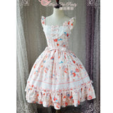 Meow and Orange Sauce ~ Sweet Printed Lolita JSK Dress by Magic Tea Party