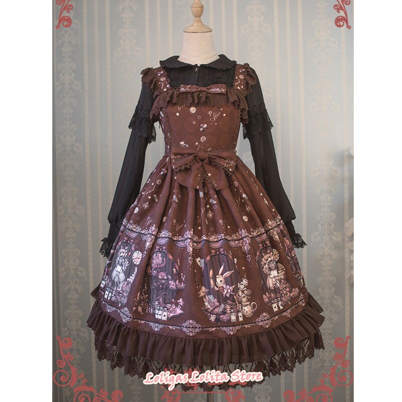 Sweet Lolita JSK Dress Alice Wonderland Series Printed
