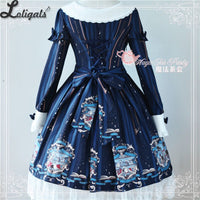 Bedtime Book ~ Sweet Printed Long Sleeve Lolita Dress by Magic Tea Party