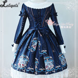 Bedtime Book ~ Sweet Printed Long Sleeve Lolita Dress by Magic Tea Party