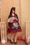 Returning Crane ~ Printed Kimono Style Lolita JSK Dress by Alice Girl ~ Pre-order