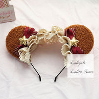 Cute Bear Ear Lolita KC Sweet Mori Girl Headband Cosplay Headpiece