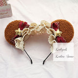 Cute Bear Ear Lolita KC Sweet Mori Girl Headband Cosplay Headpiece