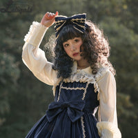 Honey Sugar ~ Sweet Corduroy Lolita Head Bow by Infanta ~ Pre-order
