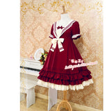 Classic Sailor Style Short Sleeve Lolita Dress by Strawberry Witch