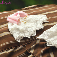 Gorgeous Lolita Bracelet Lace Cuffs with Bow Knot