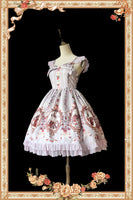 Sweet Cinderella Printed Lolita Mini JSK Dress Casual Short Dress by Infanta