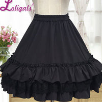 Chiffon Lolita Petticoat Sweet Girl's Ruffled Lace Trimming Pettiskirt
