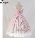 Sweet Lolita Casual Dress ~Angel's Book Printed Midi Dress by Alice Girl ~ Pre-order