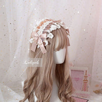 Japanese Mori Girl Lolita Hairband Sweet Lace Headdress with Detachable Chain