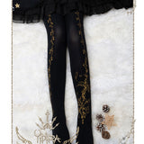 Flower Feather ~ Pantterned Lolita Pantyhose Gothic 120D Women's Tights