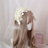 Japanese Mori Girl Lolita Hairband Sweet Lace Headdress with Detachable Chain