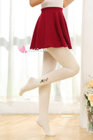 Sweet Chipmunk Printed Velvet Pantyhose Sweet Mori Girl Tights Black/White/Wine Red