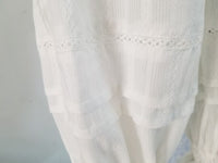 Sweet White Jaquard Lolita Bloomers Lace Ruffled Cotton Safety Short Pants