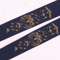 Cute Women's Spring Tights Gold Little Devil and Cross Stamped Pantyhose 3 Colors