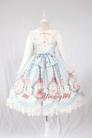 Cage in Dream ~ Sweet Lolita JSK Dress Printed Sleeveless Party Dress by Alice Girl ~ Pre-order