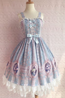 Sweet Rose Lover Printed Lolita JSK Dress Sleeveless Midi Dress by Yiliya