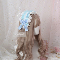 Japanese Mori Girl Lolita Hairband Sweet Lace Headdress with Detachable Chain