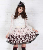 Sweet Lolita Noble Alice Chess Checkered Lady's Pleated Skirt