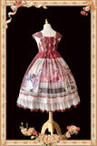 Opera House ~ Sweet Printed High Waisted Lolita JSK Dress by Infanta