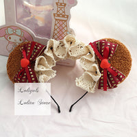 Cute Bear Ear Lolita KC Sweet Mori Girl Headband Cosplay Headpiece
