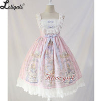 Sweet Lolita Casual Dress ~Angel's Book Printed Midi Dress by Alice Girl ~ Pre-order