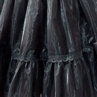 Black/White Ball Gown Petticoat Sweet Lolita Organza Underskirt with Bow