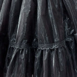 Black/White Ball Gown Petticoat Sweet Lolita Organza Underskirt with Bow