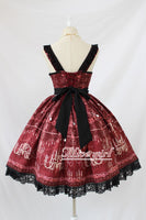 Chandelier Printed Gothic Lolita JSK Dress Sleeveless Halloween Midi Party Dress Pre-order by Alice Girl