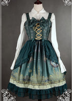 Mystery Arabian Night Printed Sleeveless Lolita Jumper Skirt for Girl