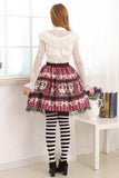 Vintage Lolita Sweet Female Lace Blouse White/Black Sheer Long Sleeve Illusion Neck Lace Top with Ruffles