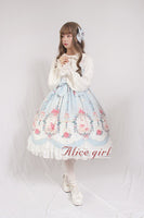 Cage in Dream ~ Sweet Lolita JSK Dress Printed Sleeveless Party Dress by Alice Girl ~ Pre-order