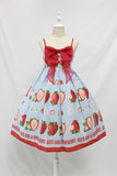 Sweet Strawberry Printed Lolita Casual JSK Dress Summer Midi Dress by Alice Girl Pre-order