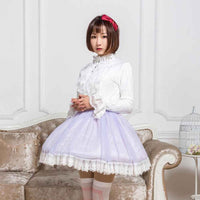 2019 Glittering Short Skirt Cute Mori Girl Skirt for Summer Mint Green/Pink/Lavender