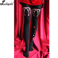 The Witch's Tears ~ Sweet Printed Lolita Tights Thick Women's Winter Pantyhose