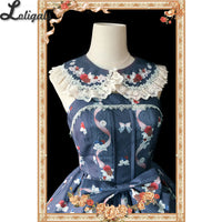 The Owl ~ Sweet Printed Lolita Detachable Collar / Head Bow by Infanta