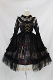 Chandelier Printed Gothic Lolita JSK Dress Sleeveless Halloween Midi Party Dress Pre-order by Alice Girl