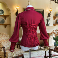 Vintage Women's Chiffon Blouse Long Lantern Sleeve Button Down Shirt 6 Colors