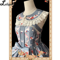The Owl ~ Sweet Printed Lolita Detachable Collar / Head Bow by Infanta