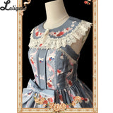 The Owl ~ Sweet Printed Lolita Detachable Collar / Head Bow by Infanta