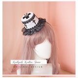 Gothic Lolita Hair Accessories Moon Skull Mini Top Hat Lolita Hairpin