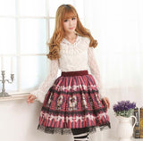 Lolita Sweet Princess Alice's Tea Party Series Short Skirt with Lace Trimming for Girl