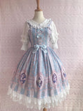 Sweet Rose Lover Printed Lolita JSK Dress Sleeveless Midi Dress by Yiliya