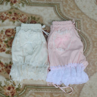 Sweet Women's Lolita Bloomer Elastic Waist Cosplay Shorts with Heart Shaped Pocket