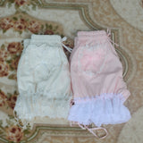 Sweet Women's Lolita Bloomer Elastic Waist Cosplay Shorts with Heart Shaped Pocket