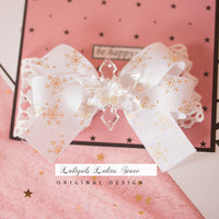 Cute Snowflake Lolita Headband White Christmas Present Mini Top Hat Hair Clip