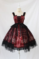 Chandelier Printed Gothic Lolita JSK Dress Sleeveless Halloween Midi Party Dress Pre-order by Alice Girl