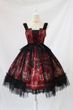 Chandelier Printed Gothic Lolita JSK Dress Sleeveless Halloween Midi Party Dress Pre-order by Alice Girl