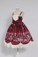 Cage in Dream ~ Sweet Lolita JSK Dress Printed Sleeveless Party Dress by Alice Girl ~ Pre-order